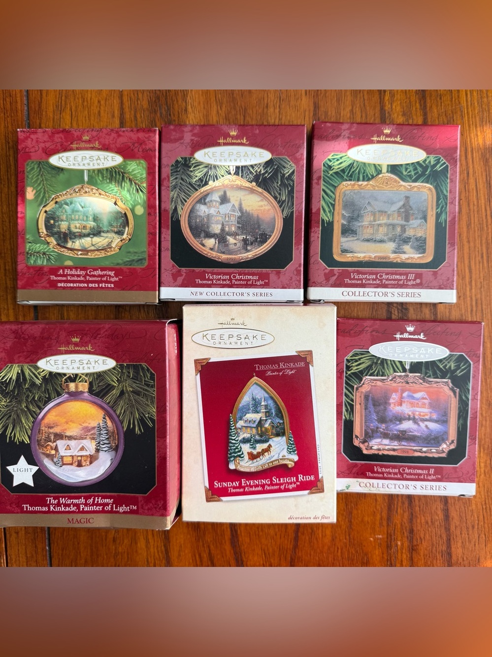 HALLMARK Thomas Kinkade Painter of Light Ornament Lot